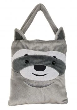 BigWan Apparel Co. Fuzzy Raccoon Trick-or-Treat Bag