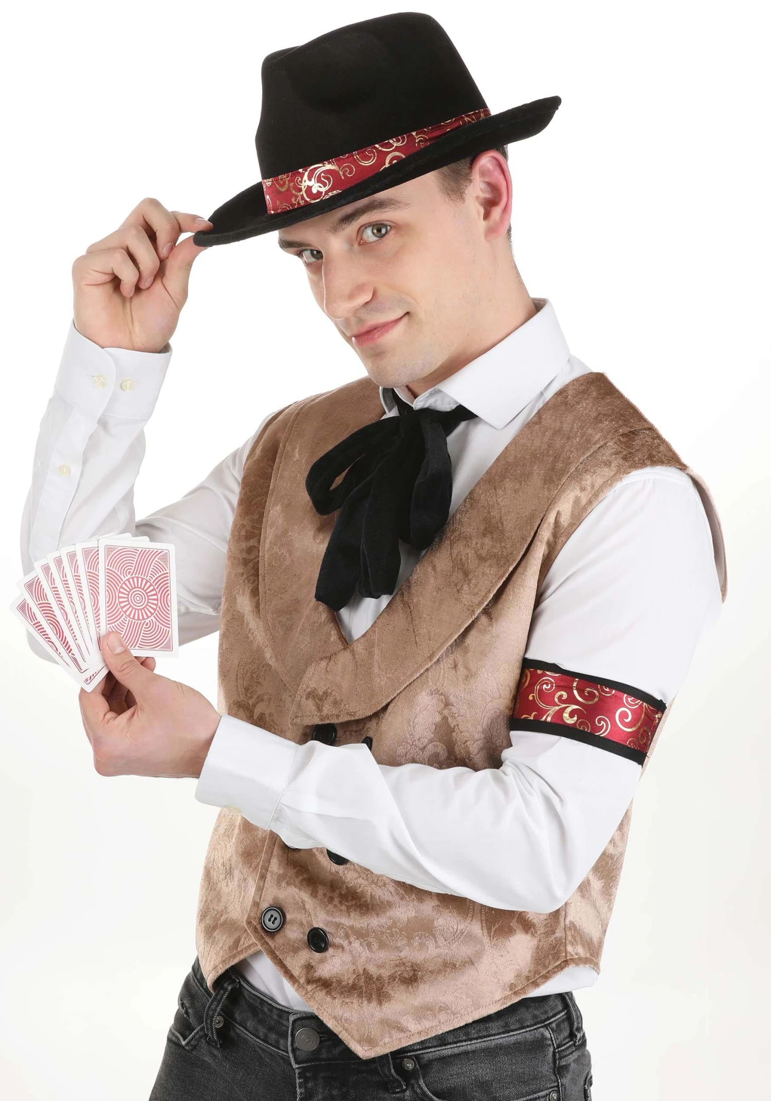 Yao Hats Gambler Costume Kit For Men 1 Yao Hats Gambler Costume Kit For Men