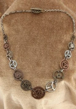 Elope Single Chain Gears Necklace -Cheap Halloween Store gears single chain necklace 1