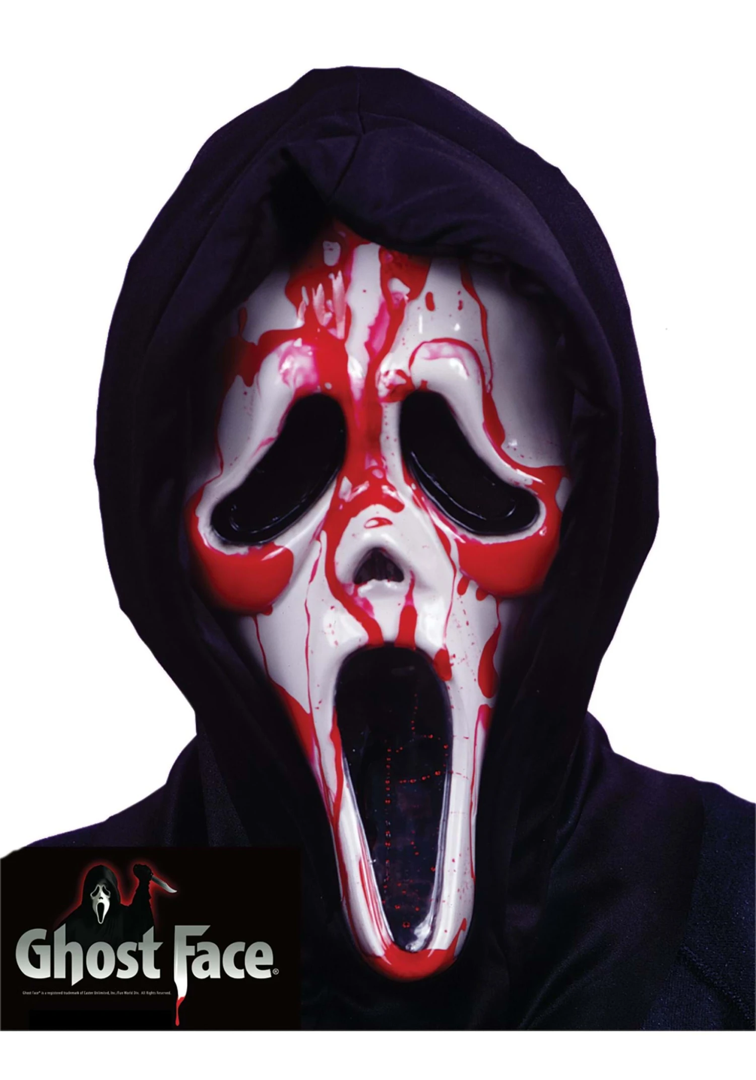 Fun World Adult Ghost Face Bleeding Mask 2 Fun World Adult Ghost Face Bleeding Mask - Image 2