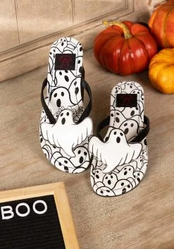 Strange Cvlt Ghost Icon Slip On Sandals