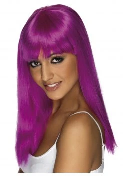 Smiffys Glamourama Neon Purple Wig