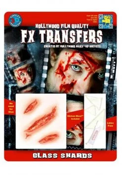 Tinsley Transfers Glass Shards Latex Wounds