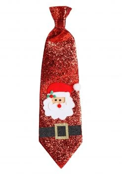 Jacobson Hats Glitter-Covered Sparkly Santa Tie