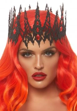 Leg Avenue Glitter Diecut Black Jewel Crown