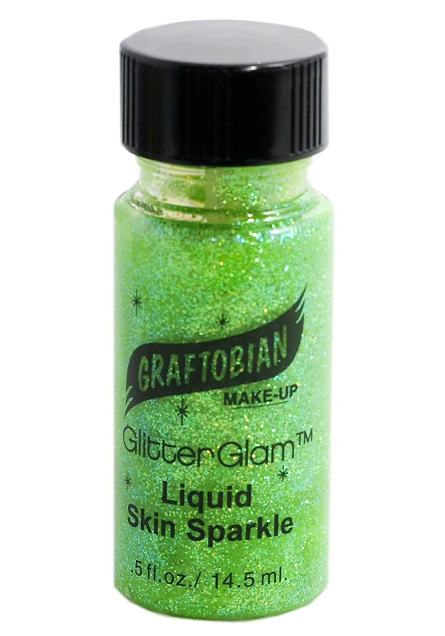 Graftobian GlitterGlam .5 Ounce Green Liquid Glitter Makeup 1 Graftobian GlitterGlam .5 Ounce Green Liquid Glitter Makeup