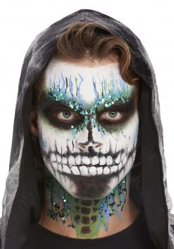 Smiffys Glow In The Dark Skeleton Makeup Kit With Glitter