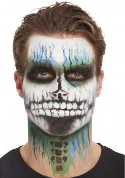 Smiffys Glow In The Dark Skeleton Makeup Kit With Glitter -Cheap Halloween Store glow in the dark glitter skeleton makeup kit alt 2
