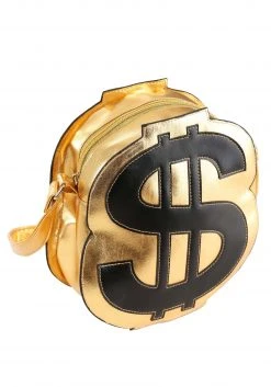 Fushengyuan Industry CO., Gold Dollar Sign Costume Purse -Cheap Halloween Store gold dollar sign purse alt 3