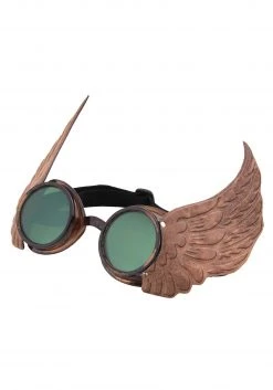 Elope Winged Goggles Gold 5 Elope Winged Goggles Gold -Cheap Halloween Store gold winged goggles alt 2