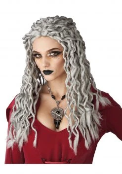 California Costume Collection Gray Crinkle Braids Wig