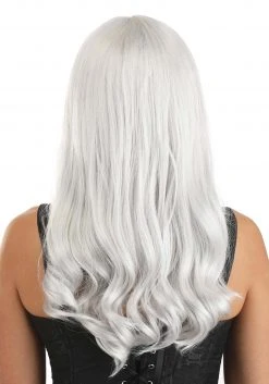 Partytime Wig Gray Wavy Long Wig -Cheap Halloween Store gray full wavy wig alt 3