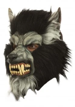 Ghoulish Productions Gray Howling Werewolf Mask