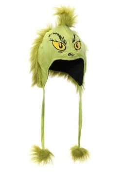 Elope Deluxe Grinch Hoodie Hat -Cheap Halloween Store green grinch character hoodie alt 6