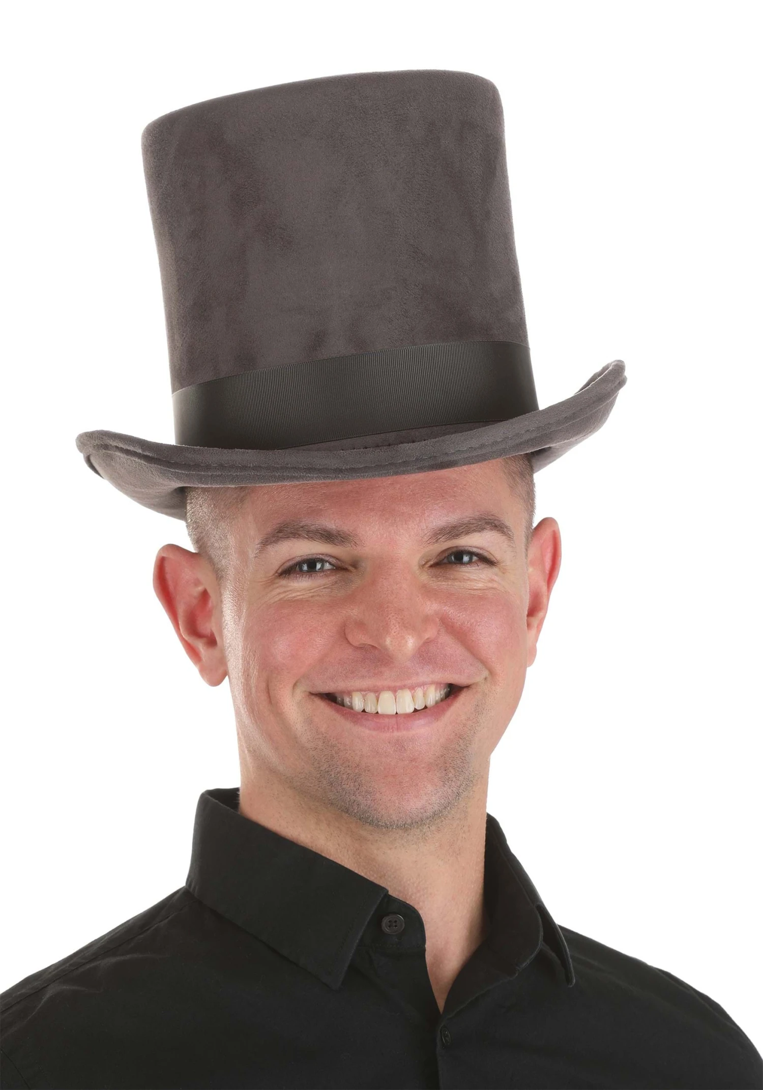 Elope Adult Grey Top Hat 2 Elope Adult Grey Top Hat - Image 2