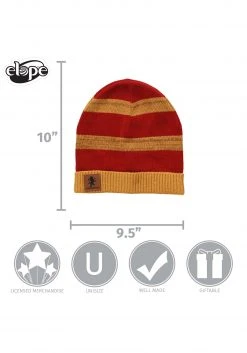 Elope Gryffindor Heathered Knit Warm Beanie -Cheap Halloween Store gryffindor heathered knit beanie alt 2