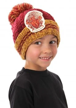 Elope Heathered Pom Beanie Gryffindor -Cheap Halloween Store gryffindor heathered pom beanie alt 2