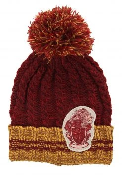 Elope Heathered Pom Beanie Gryffindor -Cheap Halloween Store gryffindor heathered pom beanie alt 3