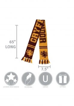 Elope Gryffindor Reversible Winter Knit Scarf -Cheap Halloween Store gryffindor reversible knit scarf alt 3