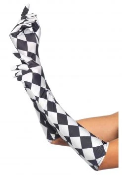 Leg Avenue Harlequin Elbow Length Gloves