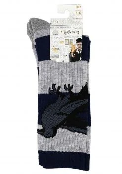 Bioworld Merchandising / Independent Sales Harry Potter Ravenclaw Rugby Stripe Crew Socks -Cheap Halloween Store harry potter ravenclaw rugby stripe crew socks alt 2