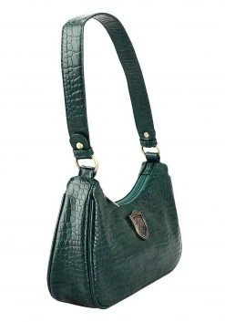 Bioworld Merchandising / Independent Sales Harry Potter Slytherin Metal Badge Shoulder Bag -Cheap Halloween Store harry potter slytherin metal badge shoulder bag alt 2