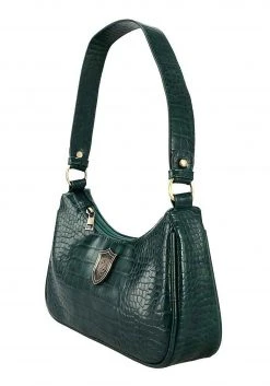 Bioworld Merchandising / Independent Sales Harry Potter Slytherin Metal Badge Shoulder Bag -Cheap Halloween Store harry potter slytherin metal badge shoulder bag alt 3