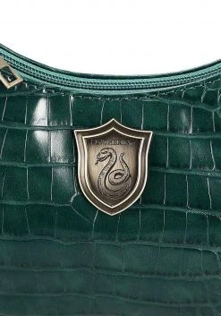 Bioworld Merchandising / Independent Sales Harry Potter Slytherin Metal Badge Shoulder Bag -Cheap Halloween Store harry potter slytherin metal badge shoulder bag alt 4