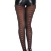 Music Legs Heart Backseam Tights For Women