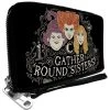 Buckle-Down Hocus Pocus Gather Round Sisters Zip Around Black Wallet