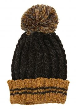 Elope Hufflepuff Heathered Pom Warm Beanie -Cheap Halloween Store hufflepuff heathered pom beanie alt 4