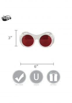Elope White/Red | Hyper Vision Goggles -Cheap Halloween Store hyper vision goggles white red alt 4