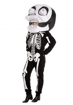Joyin Adult Inflatable Skull Bobblehead Costume Mask -Cheap Halloween Store inflatable skull bobblehead alt 2
