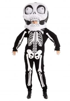 Joyin Adult Inflatable Skull Bobblehead Costume Mask -Cheap Halloween Store inflatable skull bobblehead alt 3