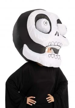 Joyin Adult Inflatable Skull Bobblehead Costume Mask -Cheap Halloween Store inflatable skull bobblehead alt 4