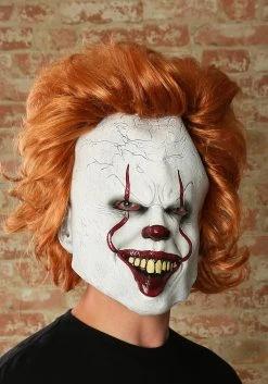 Rubies Costume Co. Inc IT Movie Pennywise Deluxe Adult Mask -Cheap Halloween Store it movie pennywise deluxe adult mask 2