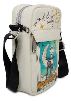 Buckle-Down Women's Jack & Sally Star-Crossed Lovers Tarot Crossbody Wallet -Cheap Halloween Store jack sally star crossed lovers tarot crossbody wallet alt 2