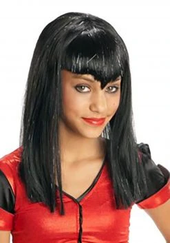 Rubies Costume Co. Inc Kid's Black Glitter Vampire Wig
