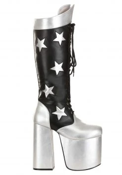 A Leading Role KISS Starchild Boots For Men -Cheap Halloween Store kiss starchild boots alt 2