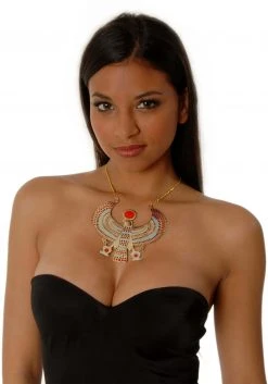 Western Fashion Large Brass Winged Horus Costume Jewelry