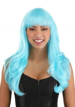 Partytime Wig Light Blue Full Wavy Wig Accessory