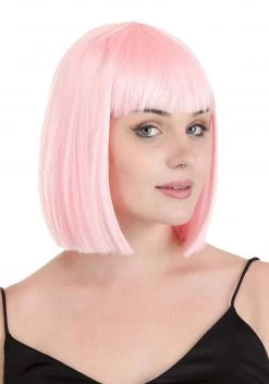 Partytime Wig Light Pink Bob Wig For Adults