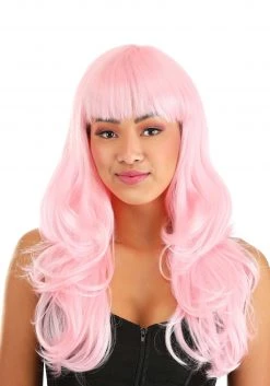 Partytime Wig Wavy Light Pink Full Wig