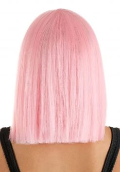 Partytime Wig Light Pink Women's Long Bob Wig 6 Partytime Wig Light Pink Women's Long Bob Wig -Cheap Halloween Store light pink long bob wig alt 2