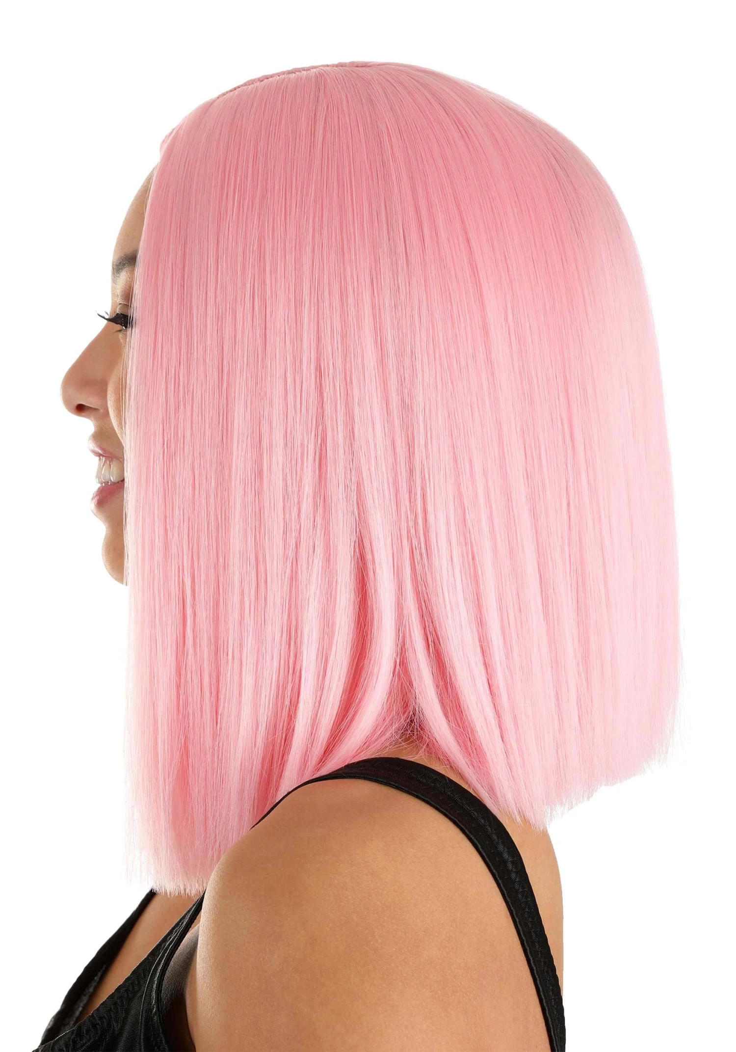 Partytime Wig Light Pink Women's Long Bob Wig 4 Partytime Wig Light Pink Women's Long Bob Wig - Image 4