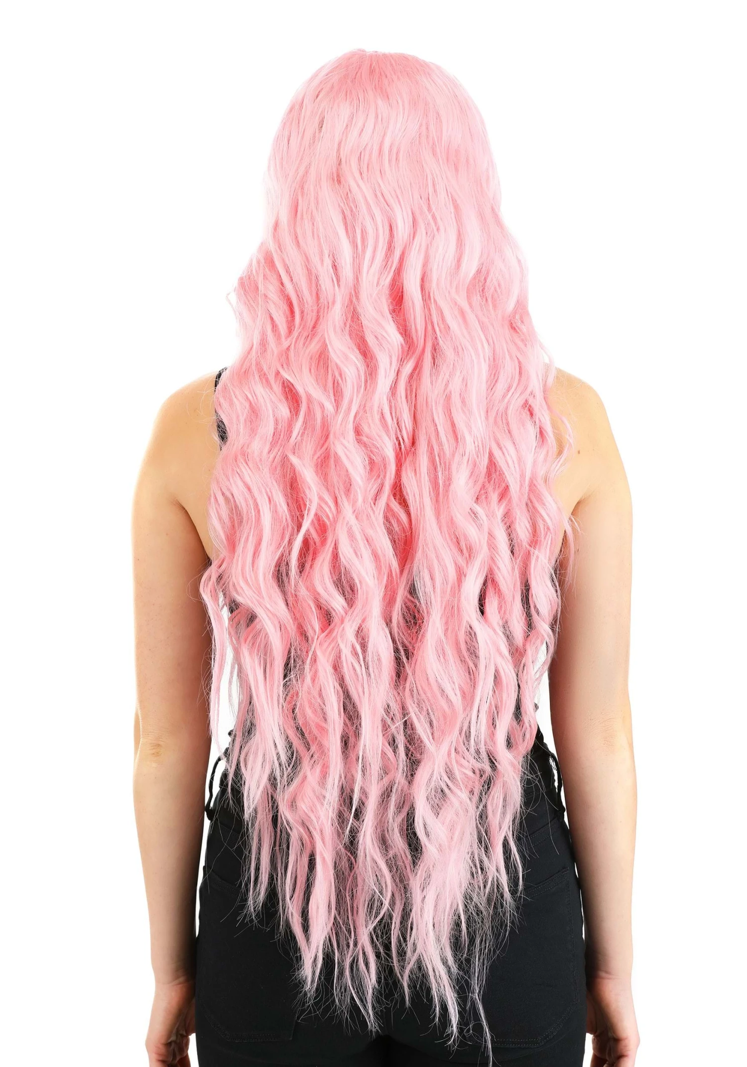 Partytime Wig Light Pink Long Wavy Wig For Women 3 Partytime Wig Light Pink Long Wavy Wig For Women - Image 3