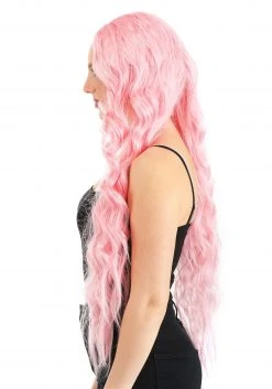Partytime Wig Light Pink Long Wavy Wig For Women 7 Partytime Wig Light Pink Long Wavy Wig For Women -Cheap Halloween Store light pink long wavy wig alt 3