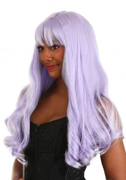 Partytime Wig Light Purple Long Wavy Wig For Women