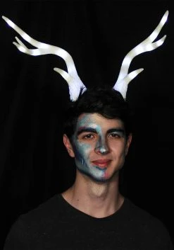 Elope White Light-Up Deer Antlers LumenHorns -Cheap Halloween Store light up deer antlers white lumenhorns alt 2