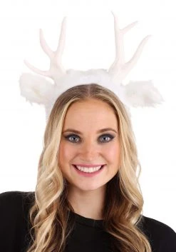 Elope White Light-Up Deer Antlers LumenHorns Headband -Cheap Halloween Store light up deer antlers white lumenhorns headband 2